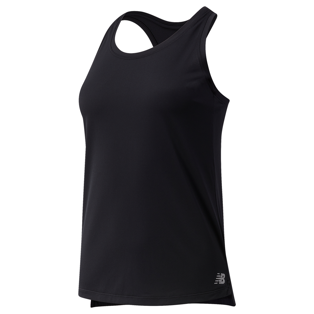 New Balance Damen Tops und Tanks W Core Run Tank, Schwarz, Athletic Fit, ideal für Training, Fitness & Running von New Balance