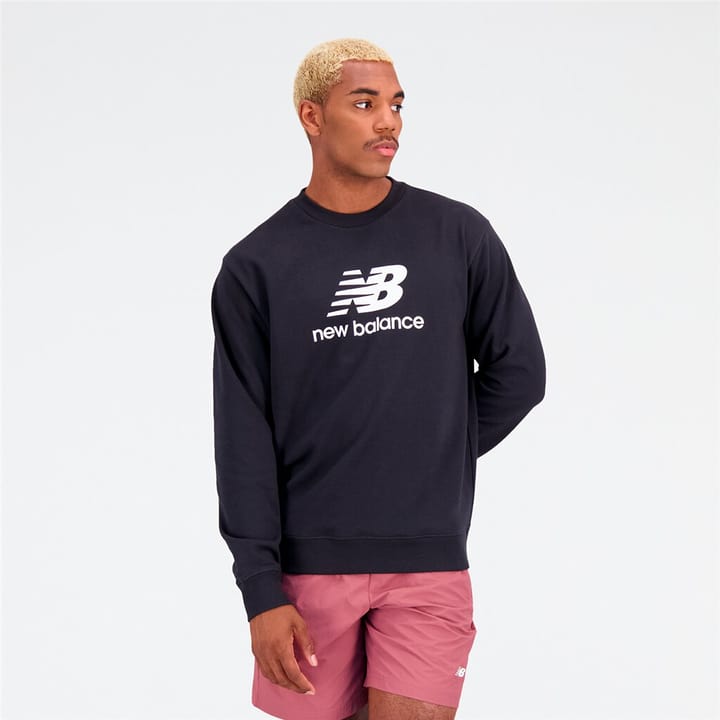 New Balance Essentials Stacked Logo Crew Sweatshirt schwarz von New Balance