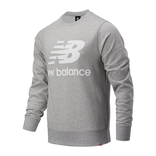 New Balance Essentials Stacked Logo Crew - grau (Grösse: S) von New Balance