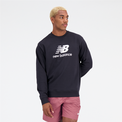 New Balance Essentials Stacked Logo Crew - schwarz (Grösse: XL) von New Balance