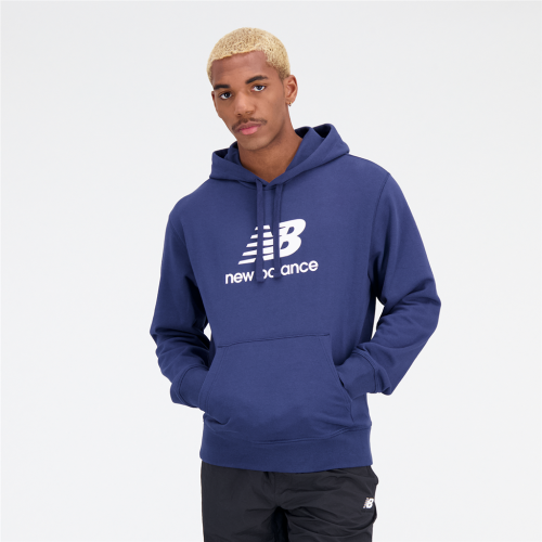 New Balance Essentials Stacked Logo Hoodie - blau (Grösse: XXL) von New Balance