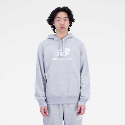 New Balance Essentials Stacked Logo Hoodie - grau (Grösse: XL) von New Balance