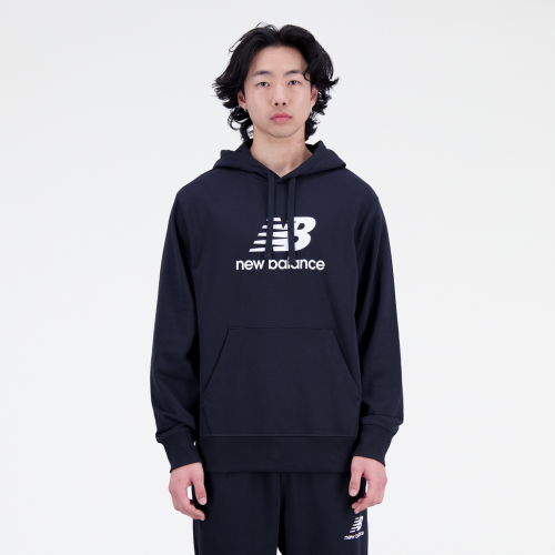 New Balance Essentials Stacked Logo Hoodie - schwarz (Grösse: S) von New Balance