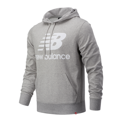 New Balance Essentials Stacked Logo PO Hoodie - grau (Grösse: L) von New Balance