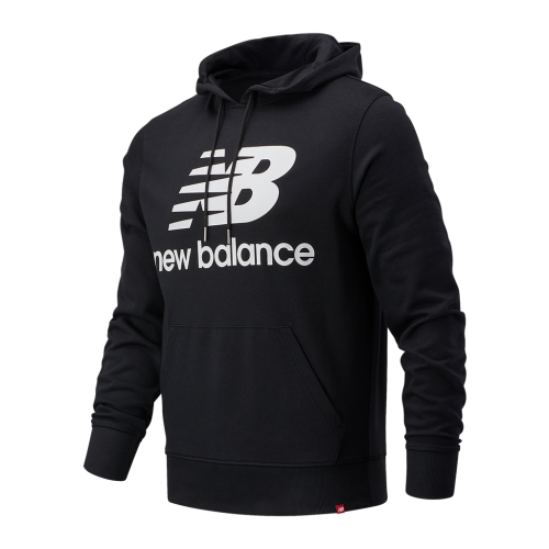 New Balance Essentials Stacked Logo PO Hoodie - schwarz (Grösse: L) von New Balance