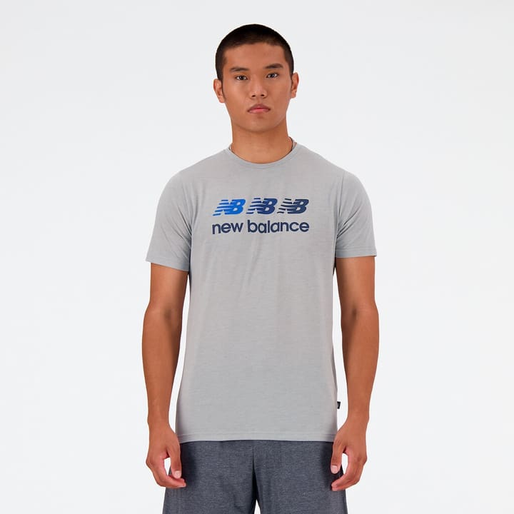New Balance Heathertech Graphic T-Shirt T-Shirt hellgrau von New Balance