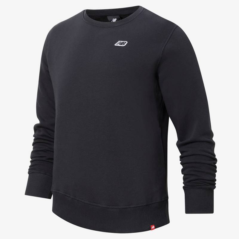 New Balance NB Small Logo Crew Sweat Relaxed Fit Herren, schwarz, Grösse: S von New Balance