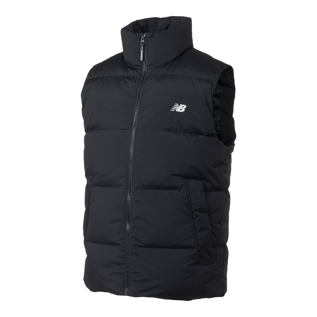 New Balance Herren Weste NBX Down Vest, Schwarz, Relaxed Fit Fit, ideal für Freizeit & Reisen von New Balance