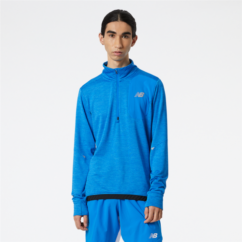 New Balance Impact Run Grid Back Half Zip - blau (Grösse: L) von New Balance