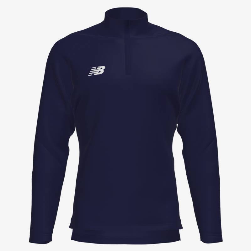 New Balance TW Training 1/4 Zip Knitted Midlayer JNR  Unisex, blau, Grösse: S von New Balance