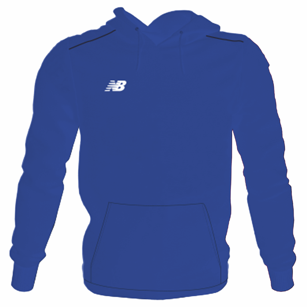 New Balance Kinder Kapuzenpullover TW Training OTH Hoody JNR, Blau, Regular Fit, ideal für Ballsport & Teamsport von New Balance