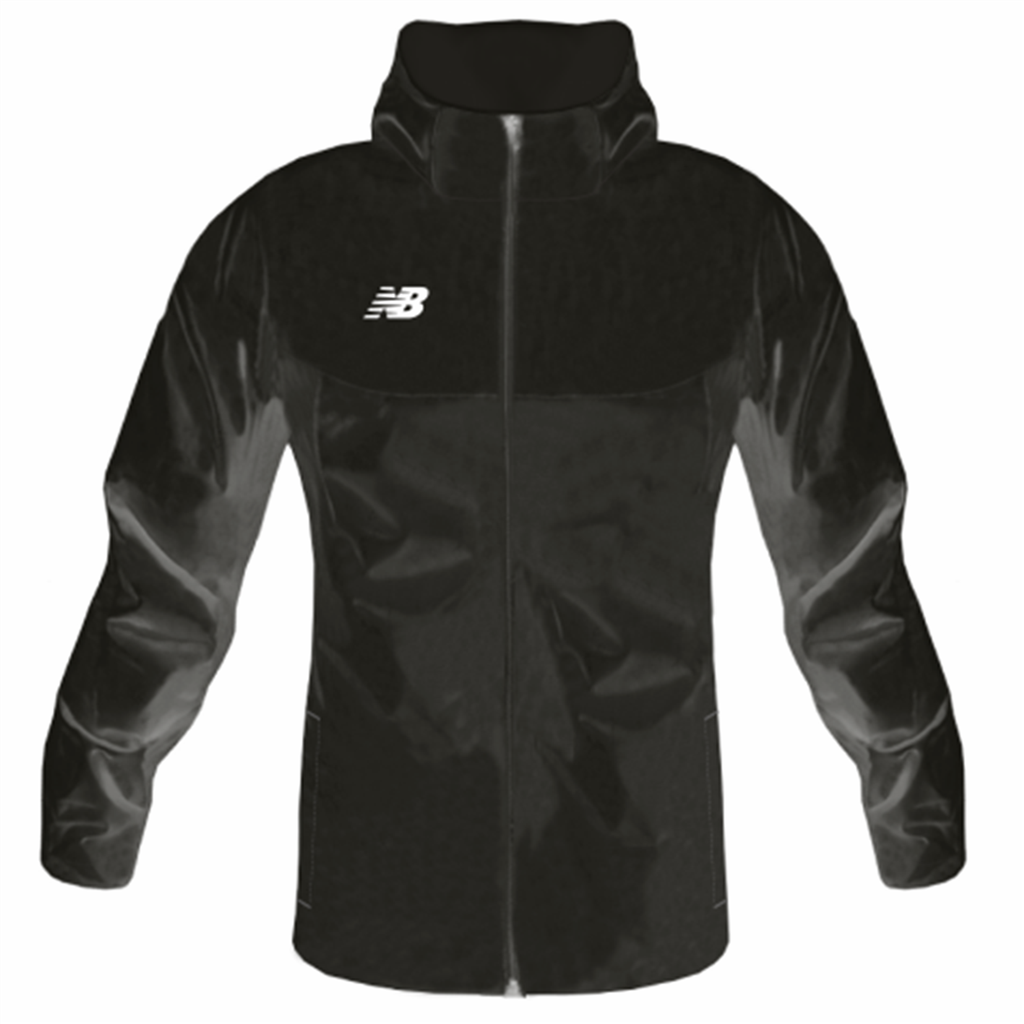 New Balance Kinder Trainingsjacke TW Training Rain Jacket JNR, Schwarz, Regular Fit, ideal für Ballsport & Teamsport von New Balance