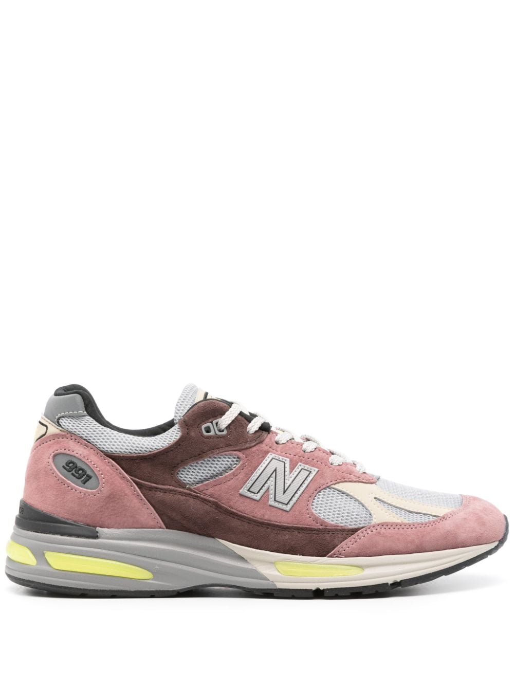 New Balance MADE in UK 991v2 logo-patch sneakers - Pink von New Balance