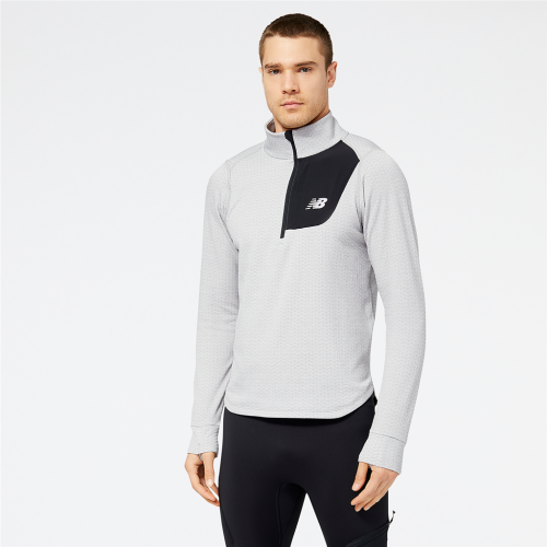 New Balance NB Heat Grid Half Zip - grau (Grösse: XL) von New Balance