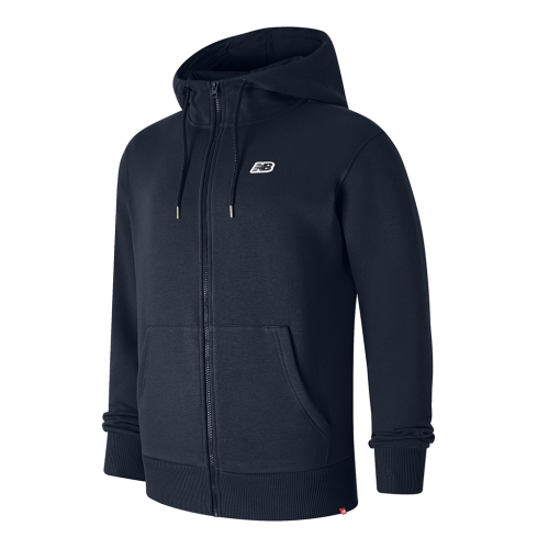 New Balance NB Small Logo Zip Hoodie - blau (Grösse: L) von New Balance