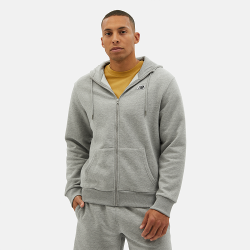 New Balance NB Small Logo Zip Hoodie - grau (Grösse: L) von New Balance