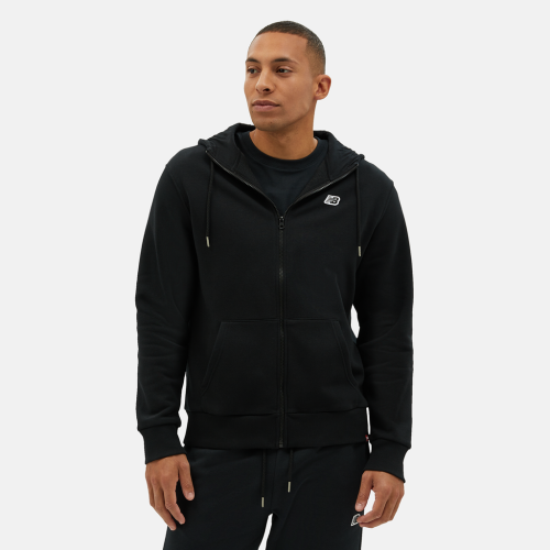 New Balance NB Small Logo Zip Hoodie - schwarz (Grösse: L) von New Balance