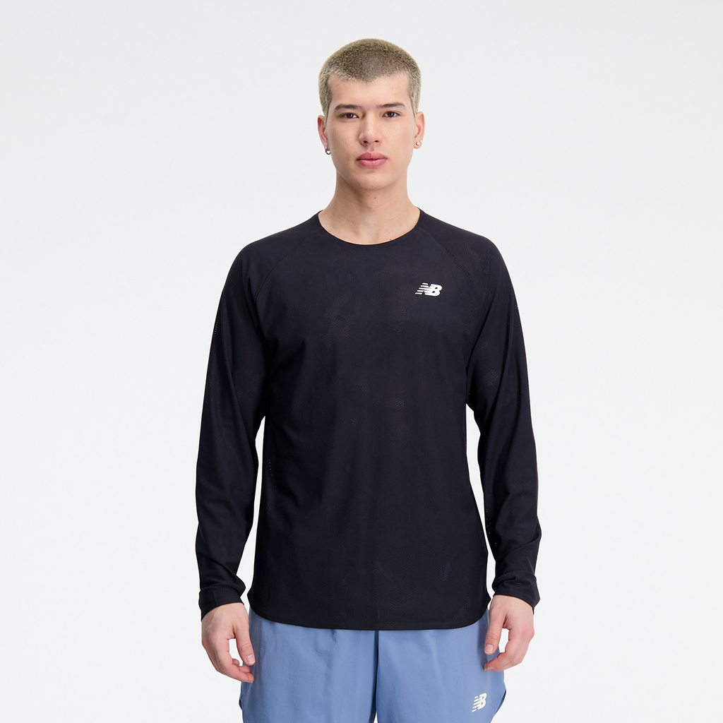 New Balance Q Speed Jacquard Long Sleeve Athletic Fit Herren, schwarz, Grösse: S New Balance Q Speed Jacquard Long Sleeve Athletic Fit Herren, schwarz, Grösse: S von New Balance