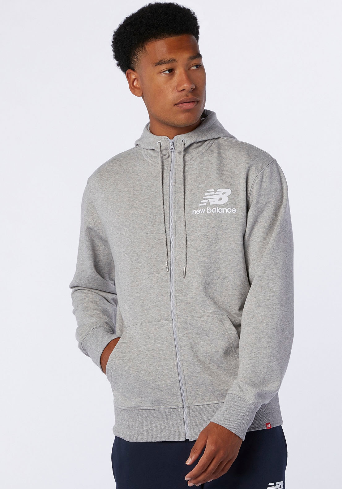 New Balance Sweatjacke »NB ESSENTIALS STACKED LOGO FULL ZIP JACKET« von New Balance