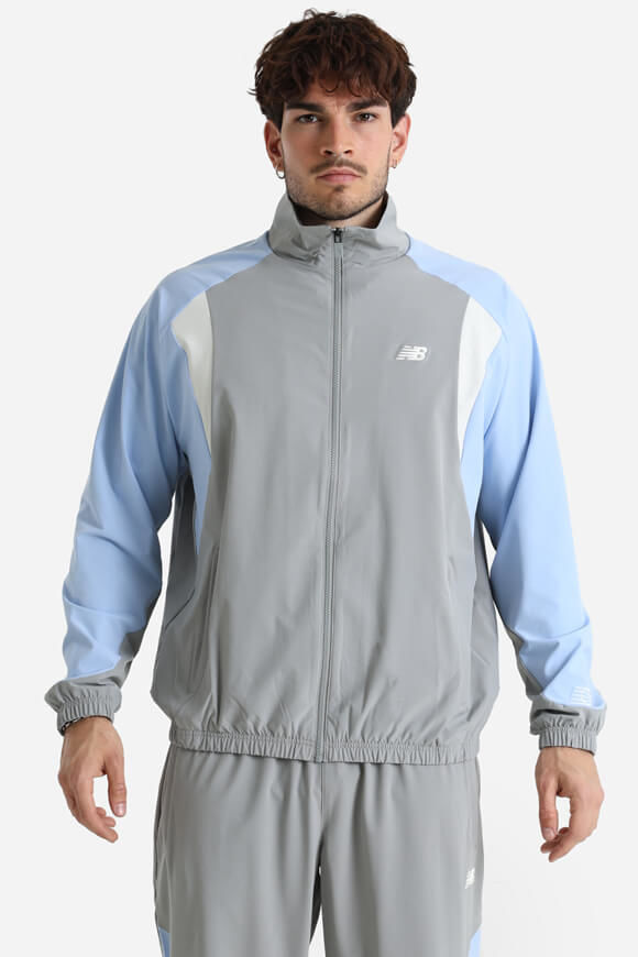 New Balance Trainingsjacke | Grey + Blue | Herren  | L von New Balance