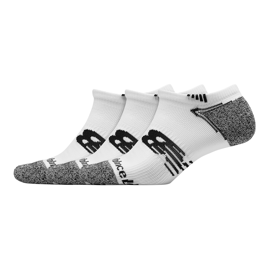 New Balance Unisex Funktionssocken NB No Show Run Sock 3 Pair, Weiss, ideal für Training, Fitness & Running von New Balance