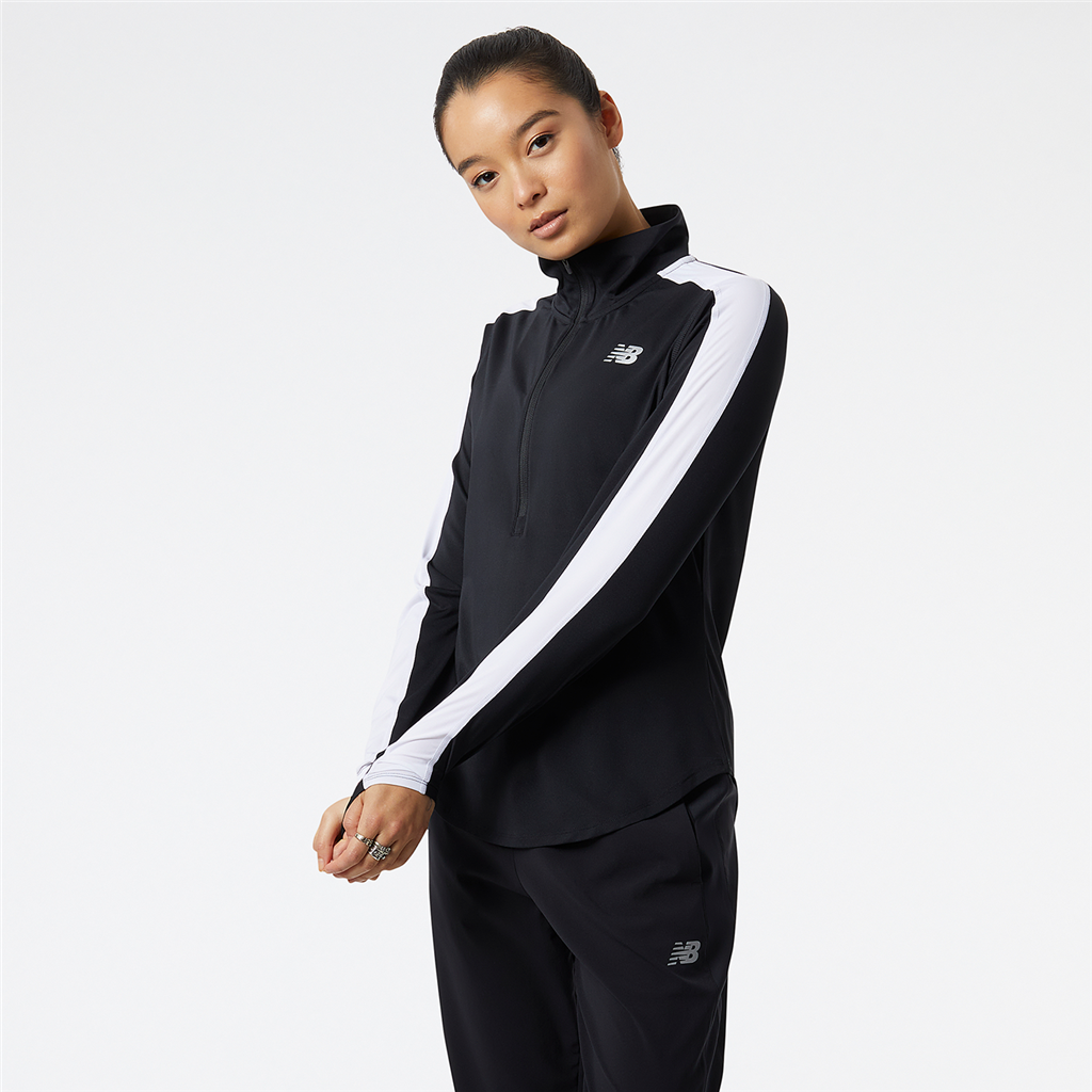 New Balance W Accelerate Half Zip Athletic Fit Damen, schwarz, Grösse: XS New Balance W Accelerate Half Zip Athletic Fit Damen, schwarz, Grösse: XS von New Balance