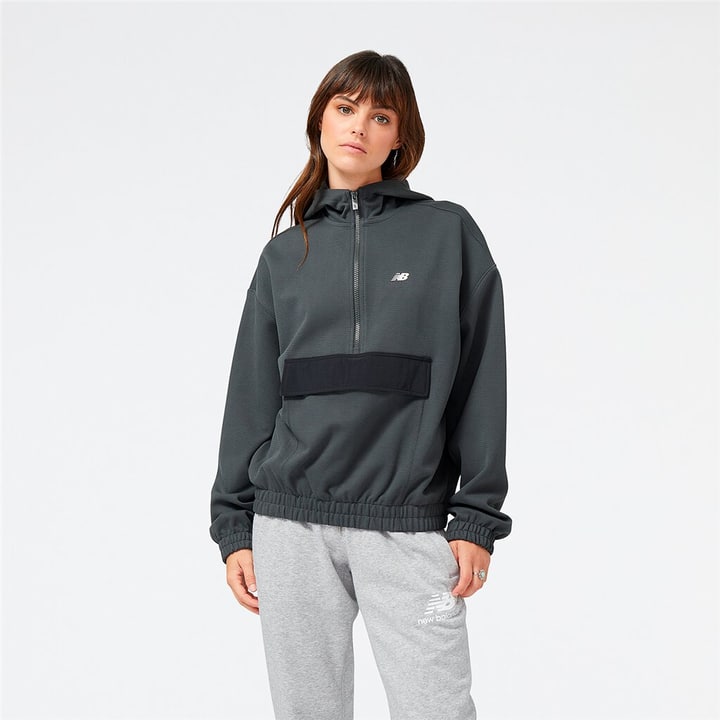 New Balance W Athletics Remastered Layer Hoodie grau von New Balance