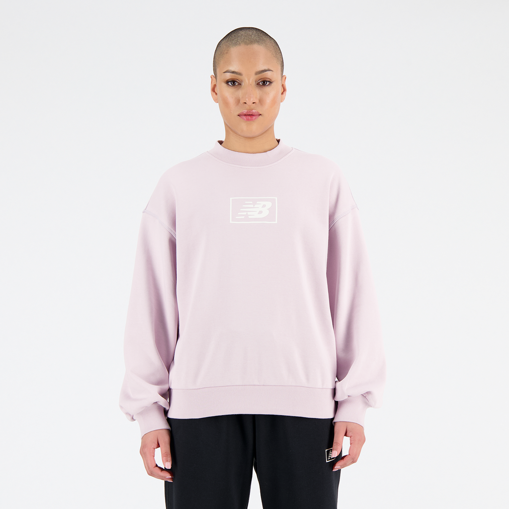 New Balance W Essentials French Terry Crew Relaxed Fit Damen, pink, Grösse: XS New Balance W Essentials French Terry Crew Relaxed Fit Damen, pink, Grösse: XS von New Balance
