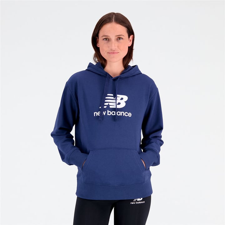 New Balance W Essentials Stacked Logo Hoodie Hoodie dunkelblau von New Balance