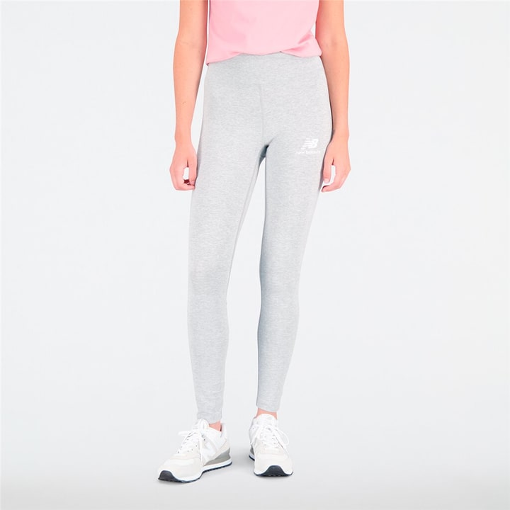 New Balance W Essentials Stacked Logo Legging Leggings hellgrau von New Balance