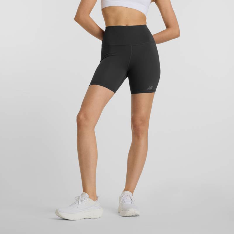 New Balance W NB Harmony High Rise Short 6" Fitted Damen, schwarz, Grösse: XS von New Balance