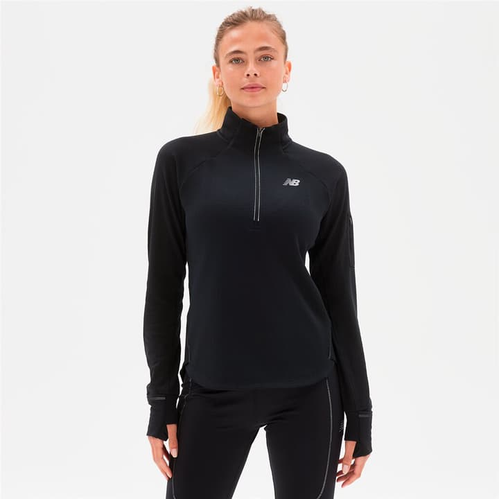 New Balance W NB Heat Grid Half Zip Pullover schwarz von New Balance