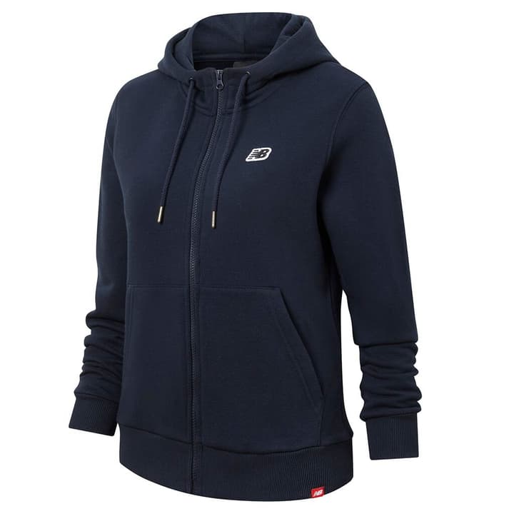 New Balance W NB Small Logo Zip Hoodie Jacke marine von New Balance