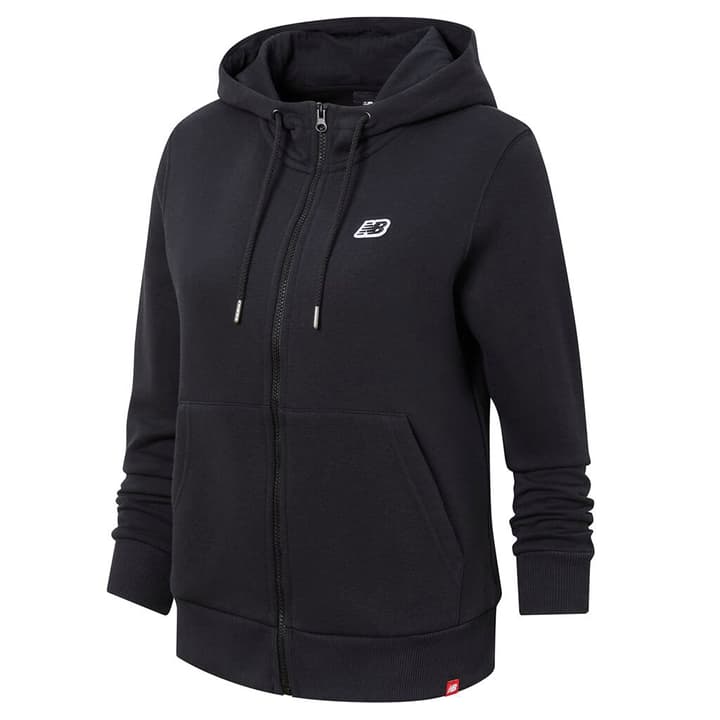 New Balance W NB Small Logo Zip Hoodie Jacke schwarz von New Balance