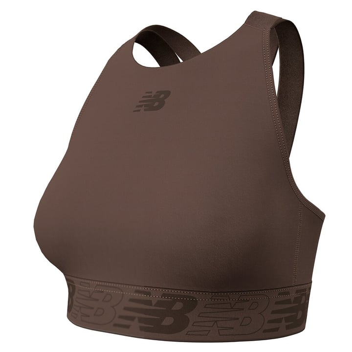 New Balance W Relentless Crop Bra Sport-BH braun von New Balance