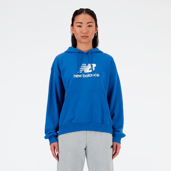 New Balance W Sport Essentials French Terry Stacked Logo Hoodie Hoodie azur von New Balance