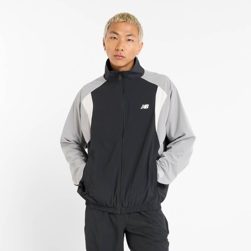 New Balance Woven Track Jacket Relaxed Fit Herren, schwarz, Grösse: XS von New Balance