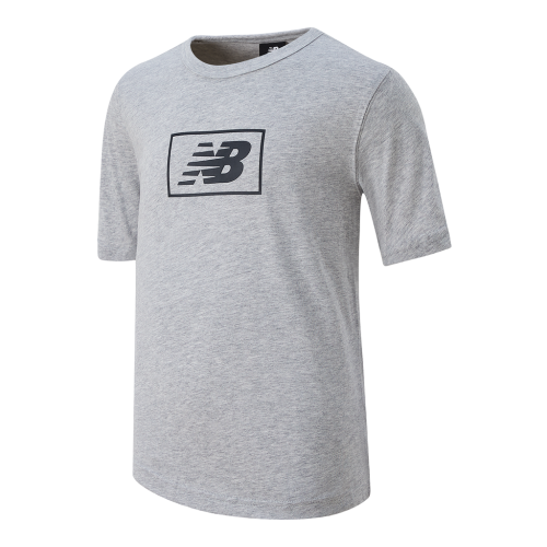 New Balance Y NB Essentials Logo T-Shirt - grau (Grösse: XS) von New Balance