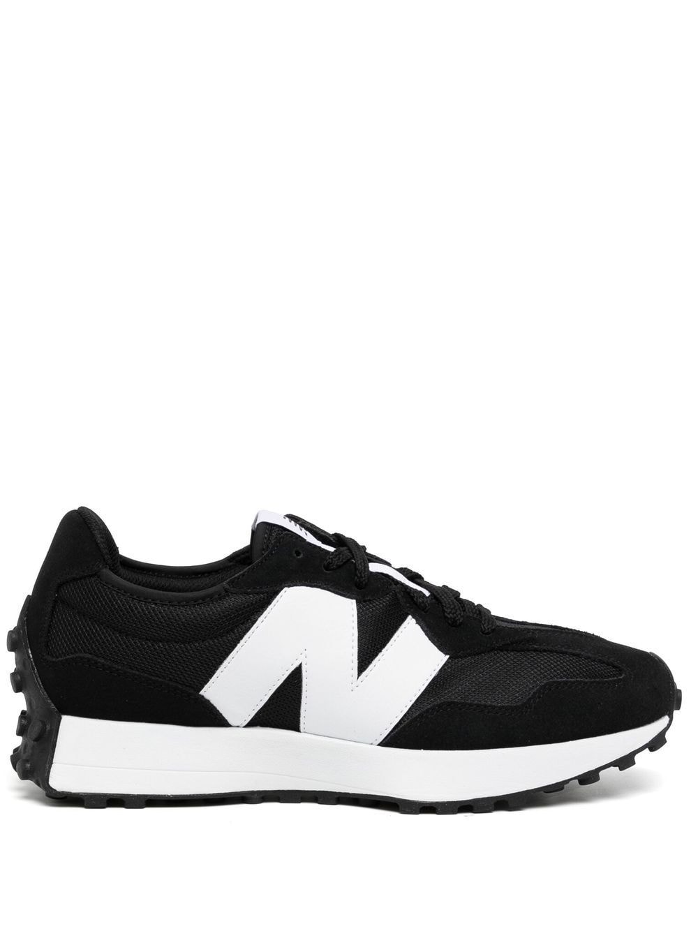 New Balance lace-up logo-patch sneakers - Black von New Balance