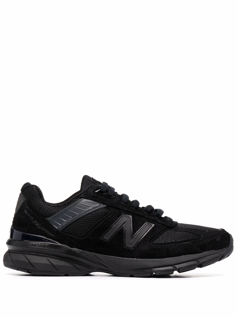 New Balance logo-patch panelled suede sneakers - Black von New Balance