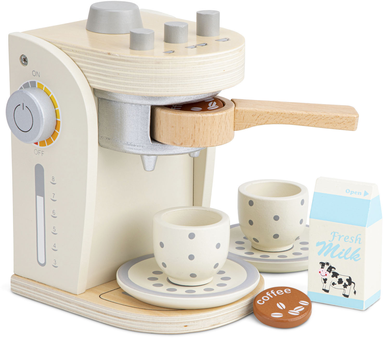 New Classic Toys® Kinder-Kaffeemaschine »Holzspielzeug, Bon Appetit - Kaffeemaschine, Creme« von New Classic Toys®