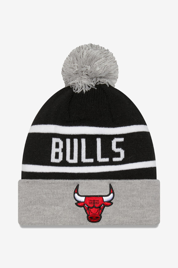 New Era Pom-Beanie - Chicago Bulls | Schwarz + Grau | Herren  | Einheitsgroesse von New Era