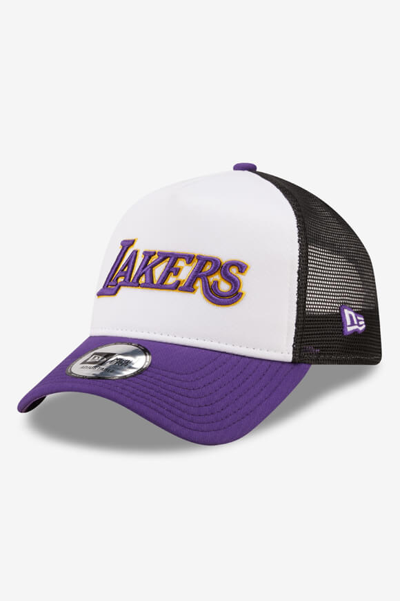 New Era Trucker Cap / Snapback - LA Lakers | Weiss + Lila | Herren  | Einheitsgroesse von New Era