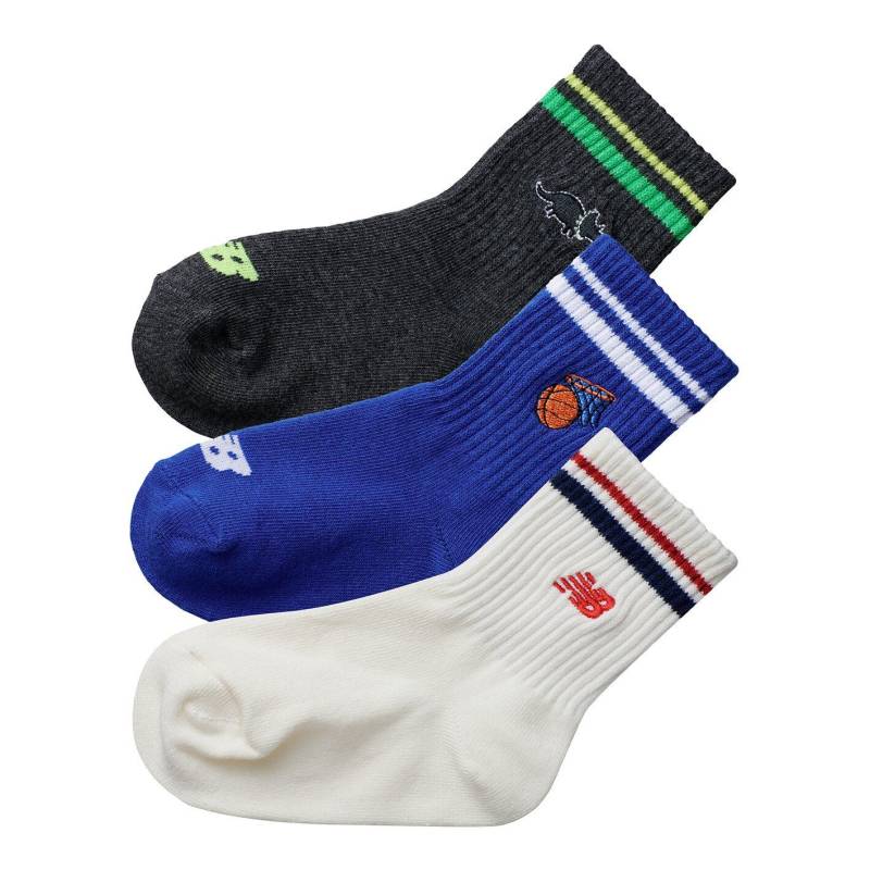New balance Kids Embroidery Midcalf Socks 3 Pair-M M von New balance