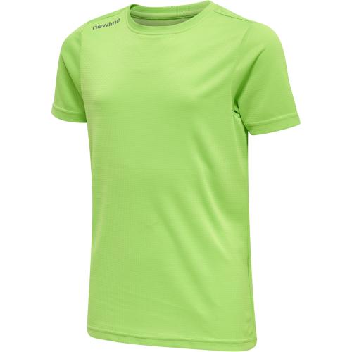 Newline Kids Core Functional T-Shirt S/S - green flash (Grösse: 164) von Newline