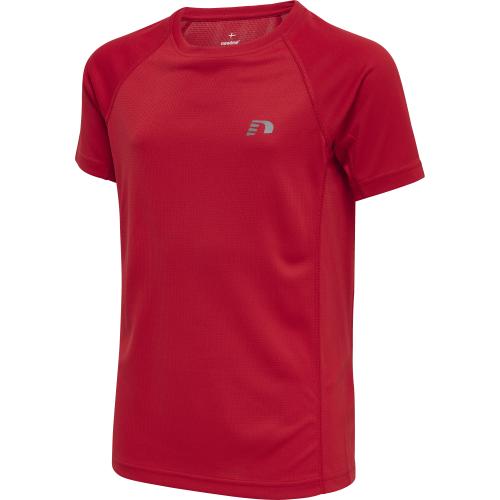 Newline Kids Core Running T-Shirt S/S - tango red (Grösse: 164) von Newline