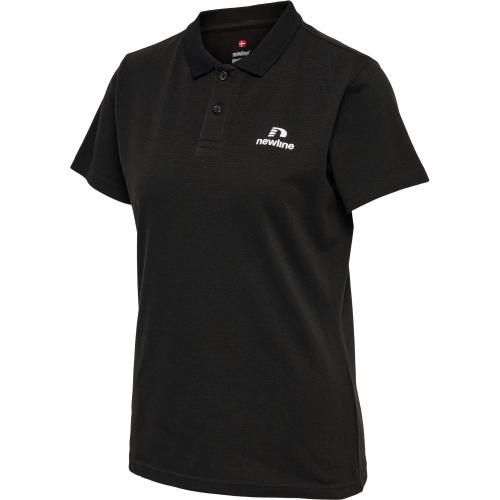 Newline Nwllea Cotton Polo Women - black (Grösse: L) von Newline