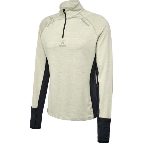 Newline Nwlmesa 1/2 Zip L/S Men - agate grey melange (Grösse: 2XL) von Newline