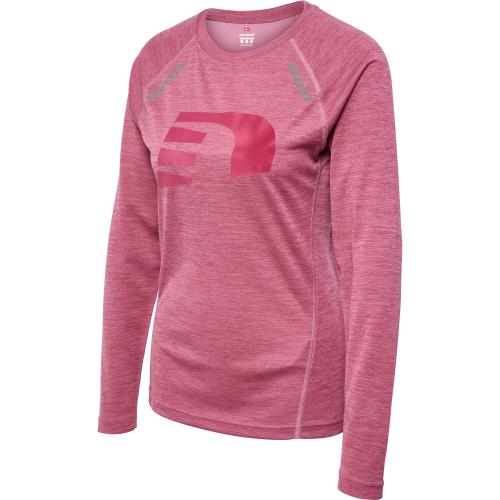 Newline Nwlorlando T-Shirt L/S Woman - dry rose melange (Grösse: S) von Newline