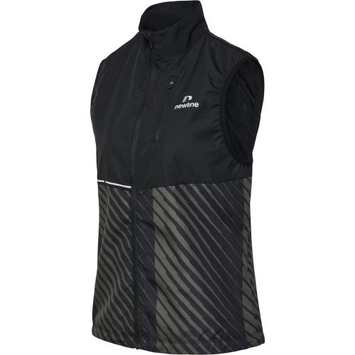 Newline Nwlpace Gilet Woman - black beluga aop (Grösse: S) von Newline